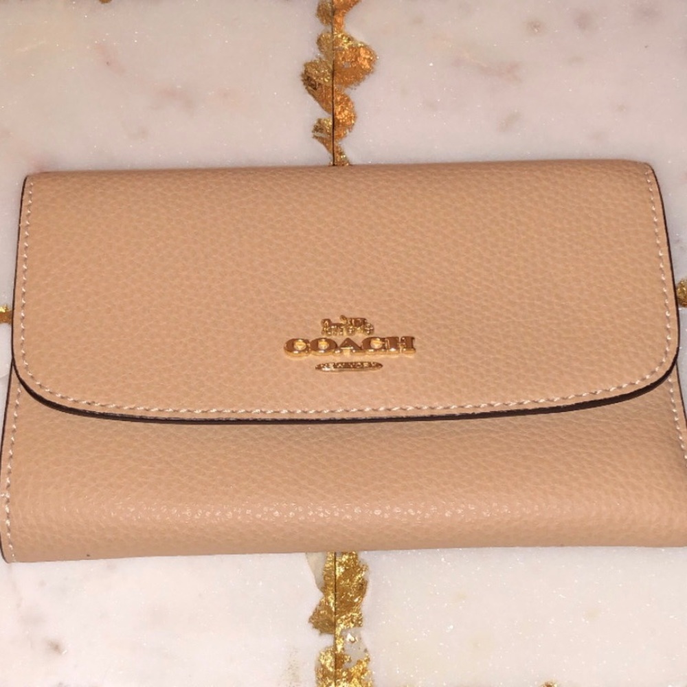 COACH Polished Pebble Leather Wallet